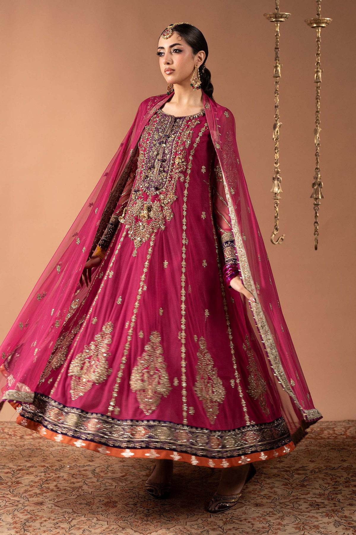 3 Piece Embroidered Net Suit