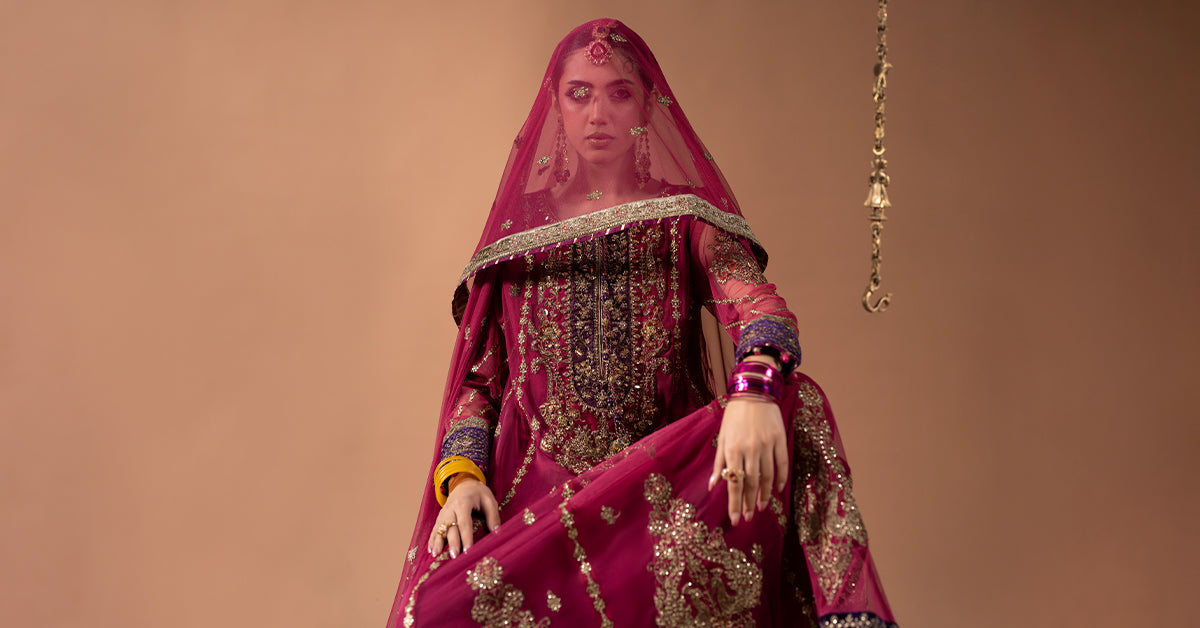 3 Piece Embroidered Net Suit