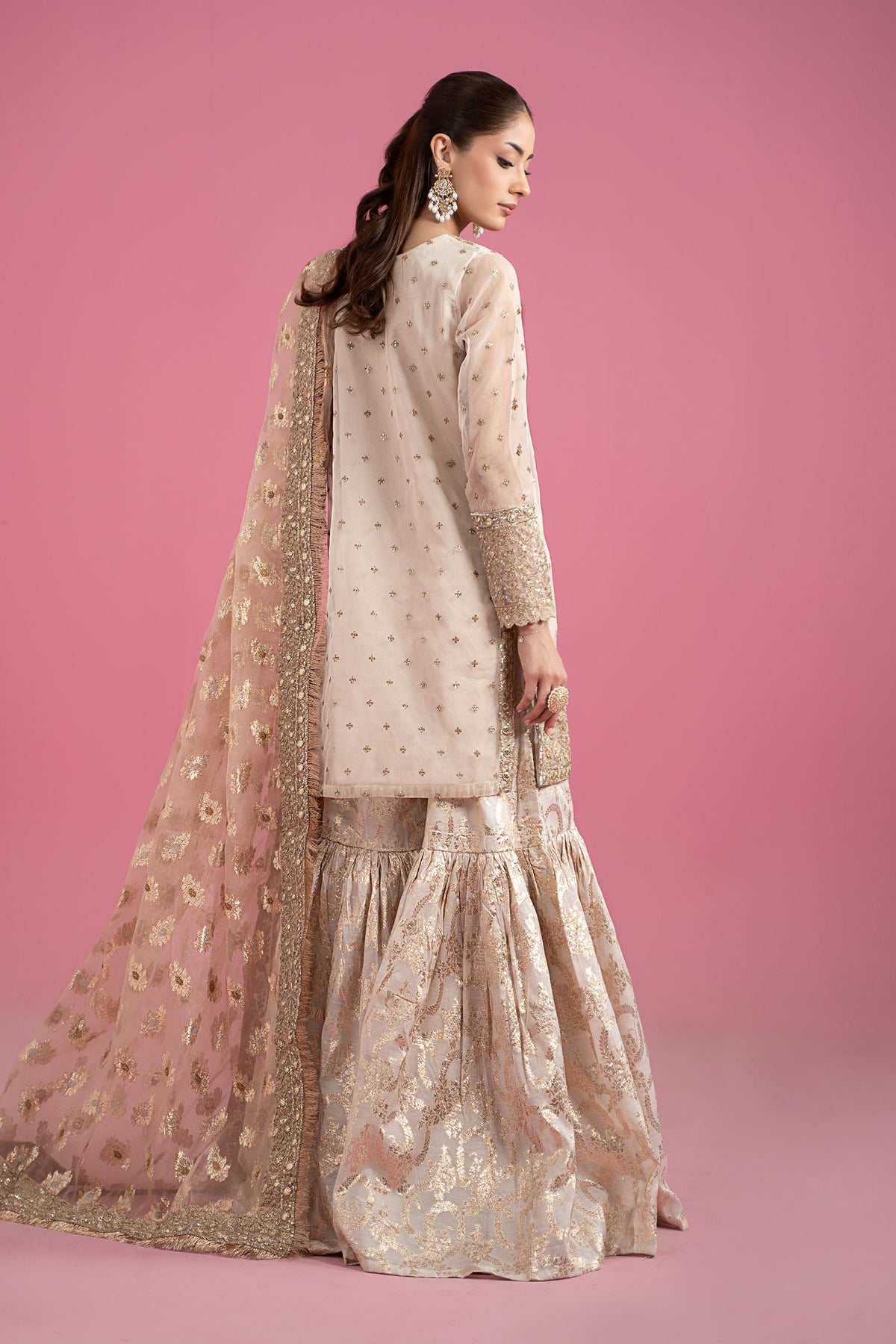 3 Piece Embroidered Organza Suit - SFA2406-ESM-OFW