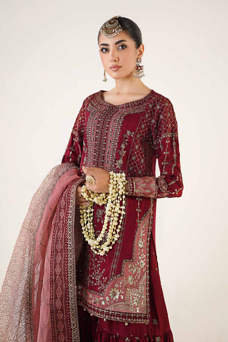 Stitched Raw Silk Embroidered Culotte