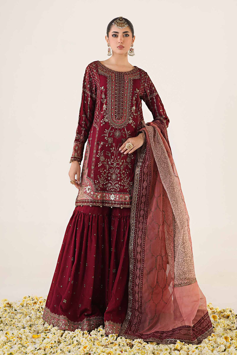 Stitched Raw Silk Embroidered Culotte