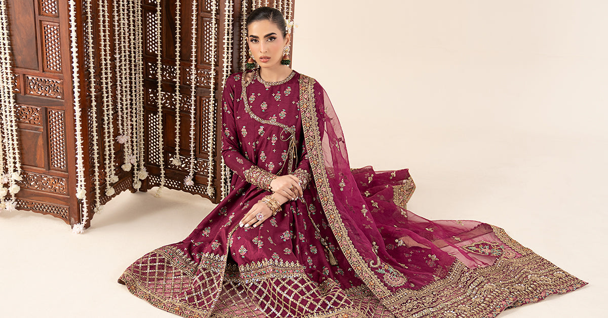 3 Piece Printed Raw Silk Suit