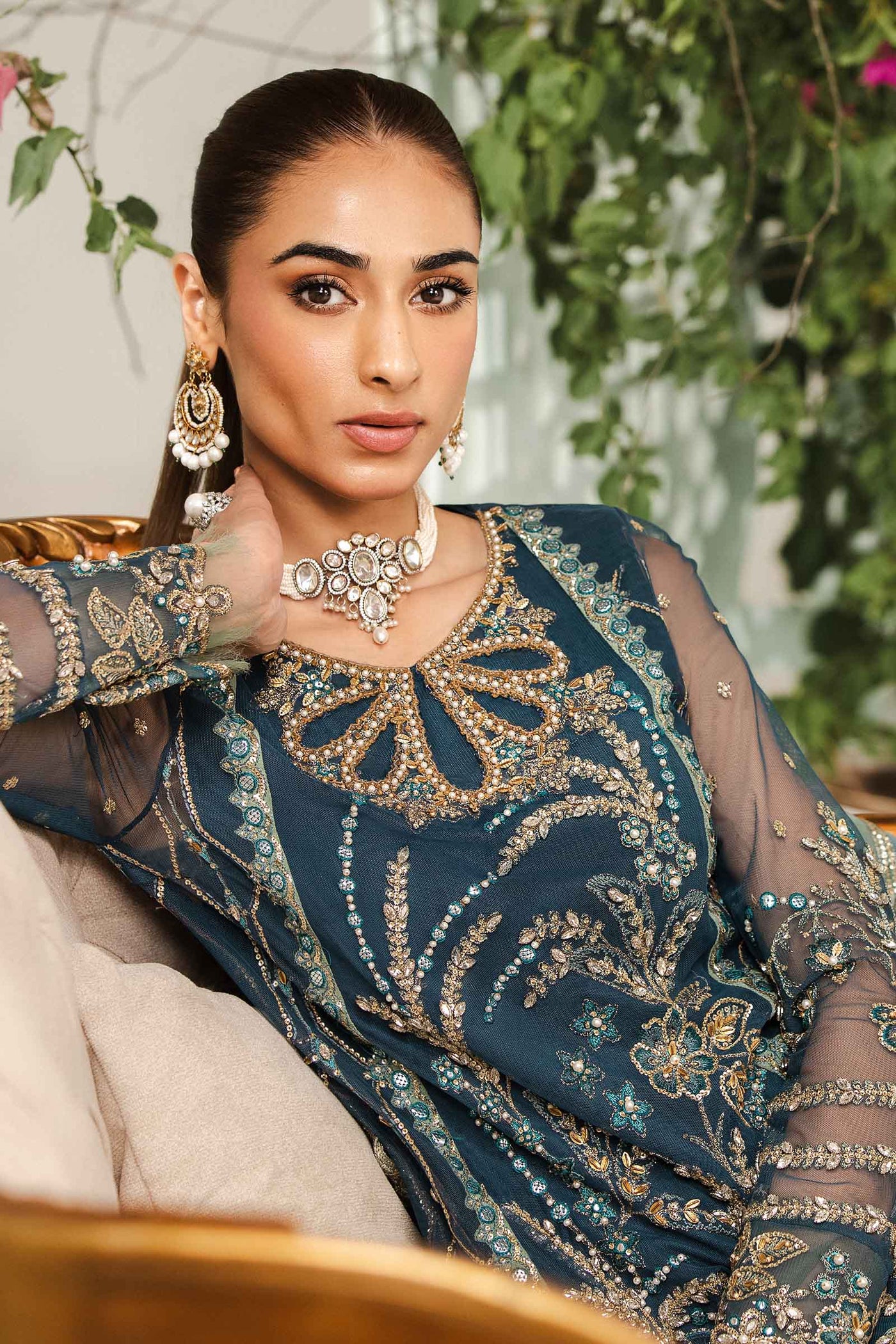 Stitched Embroidered Lawn Shirt + Shalwar