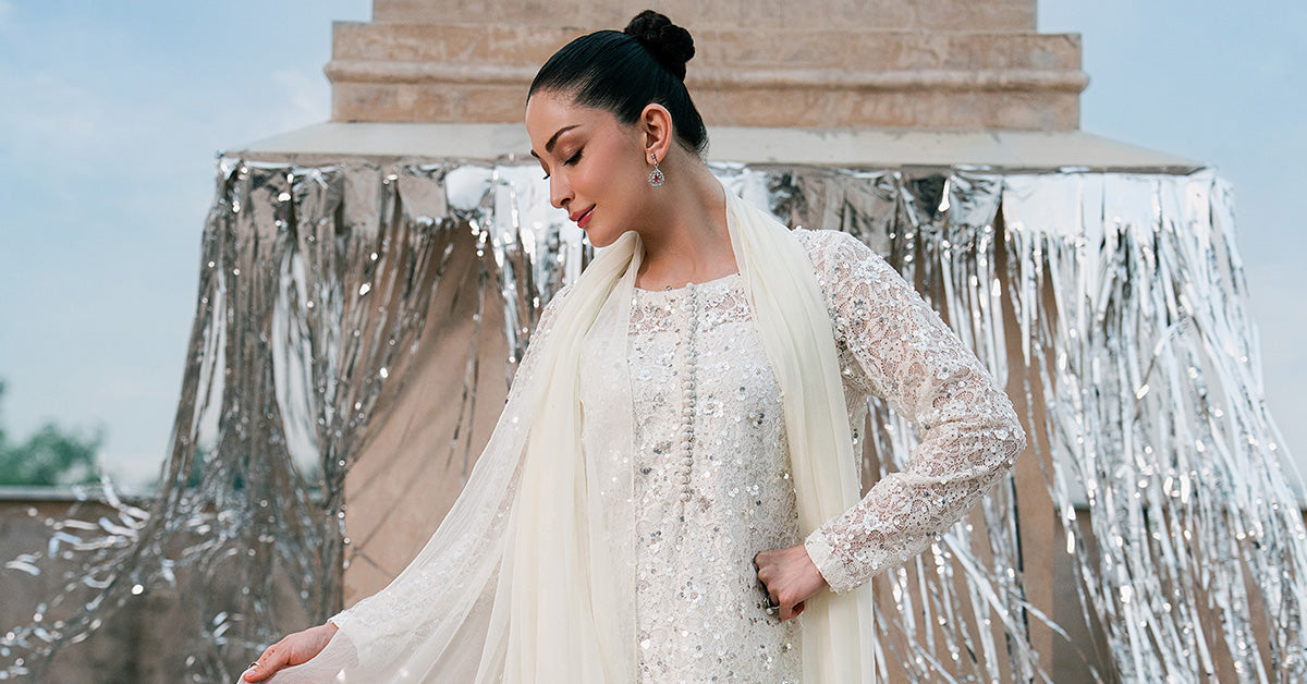 3 Piece Embroidered Net Suit
