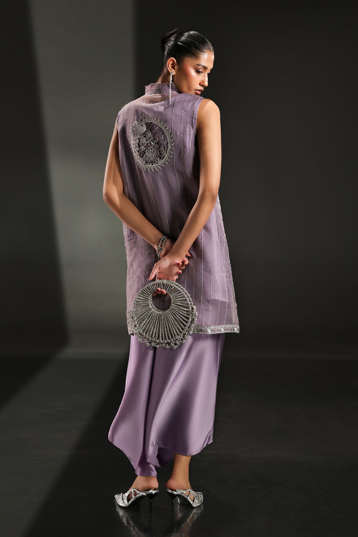3 Piece Embroidered Organza Suit
