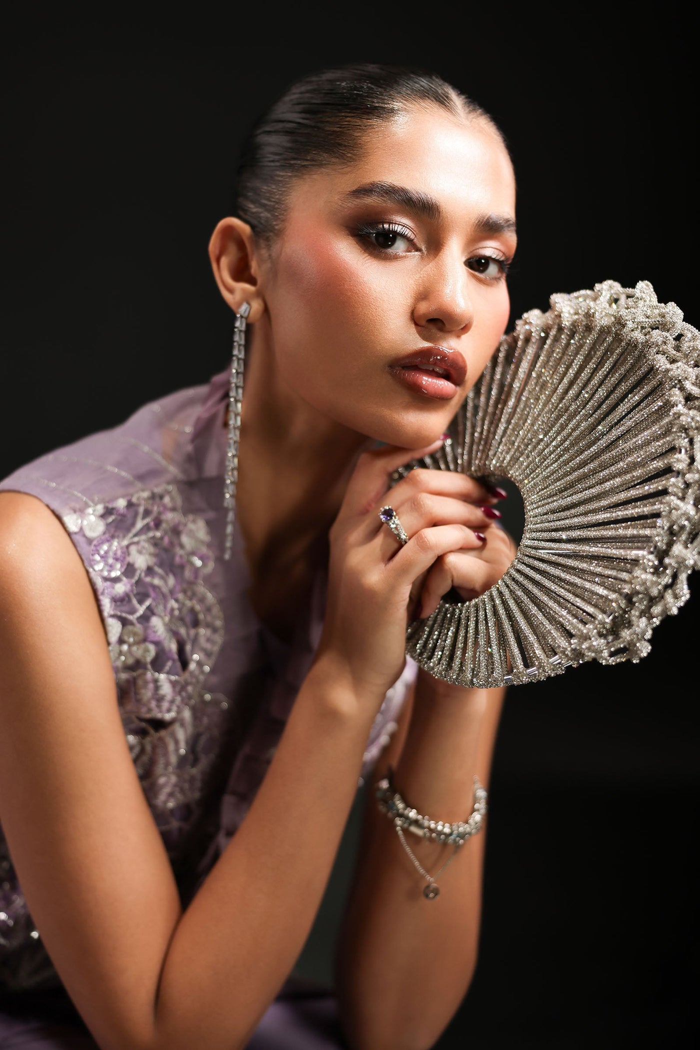 3 Piece Embroidered Organza Suit