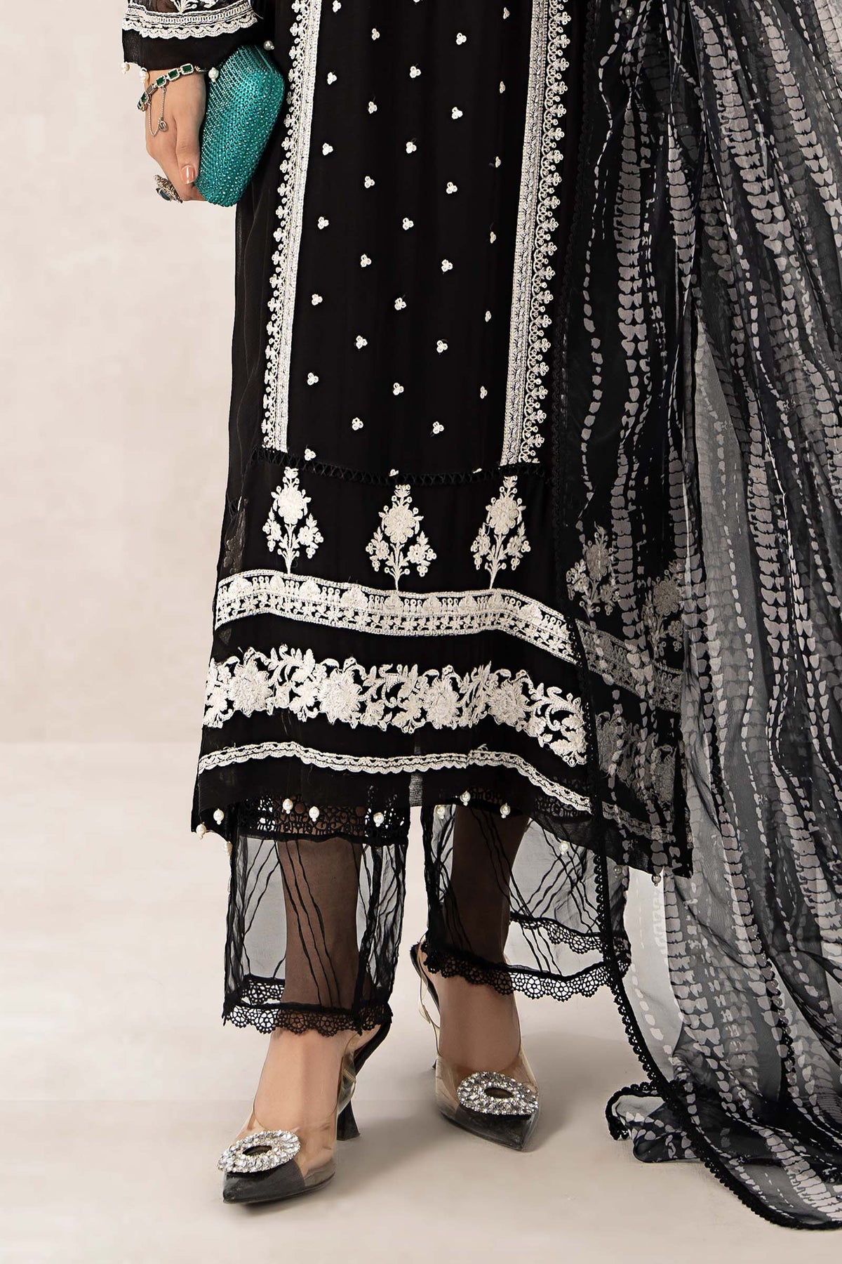 3 Piece Embroidered Suit