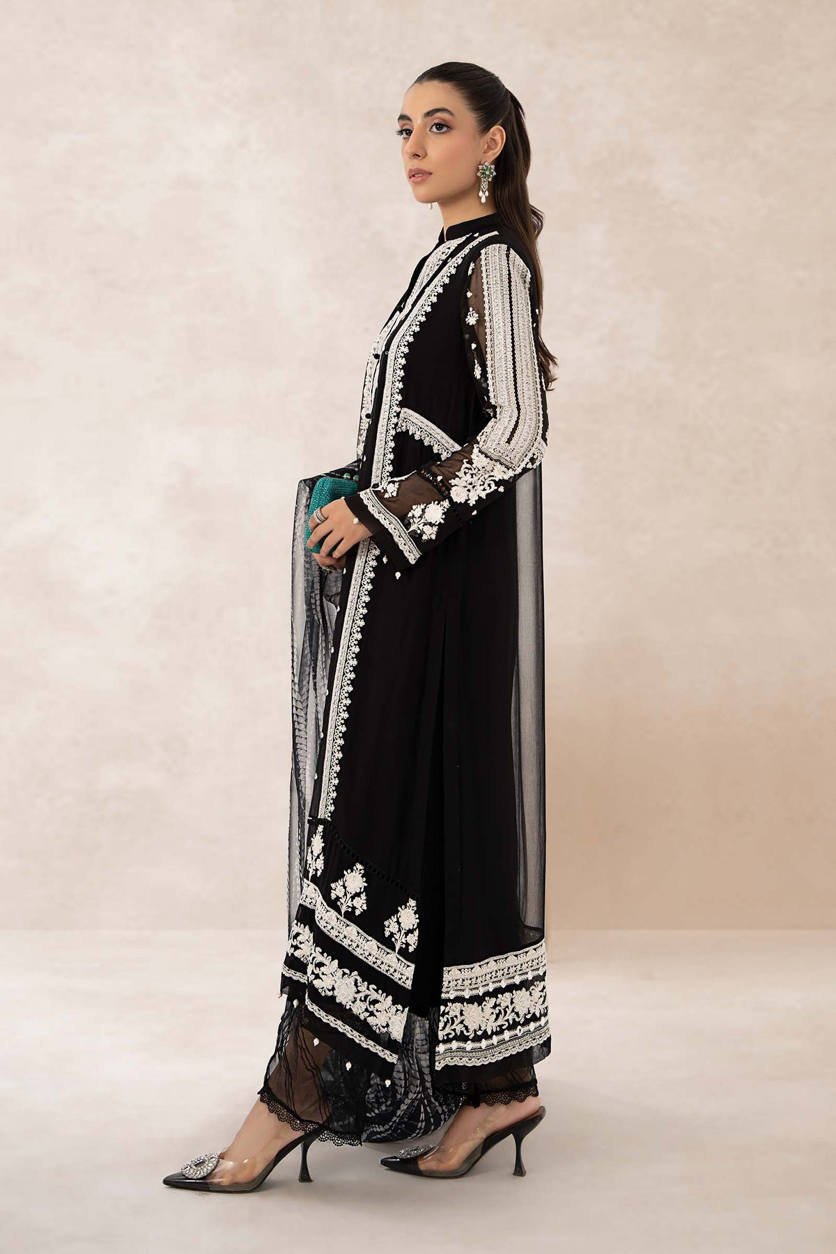 3 Piece Embroidered Suit
