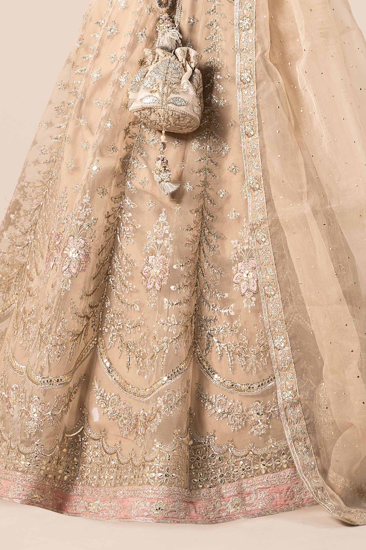 3 Piece Embroidered Organza Suit