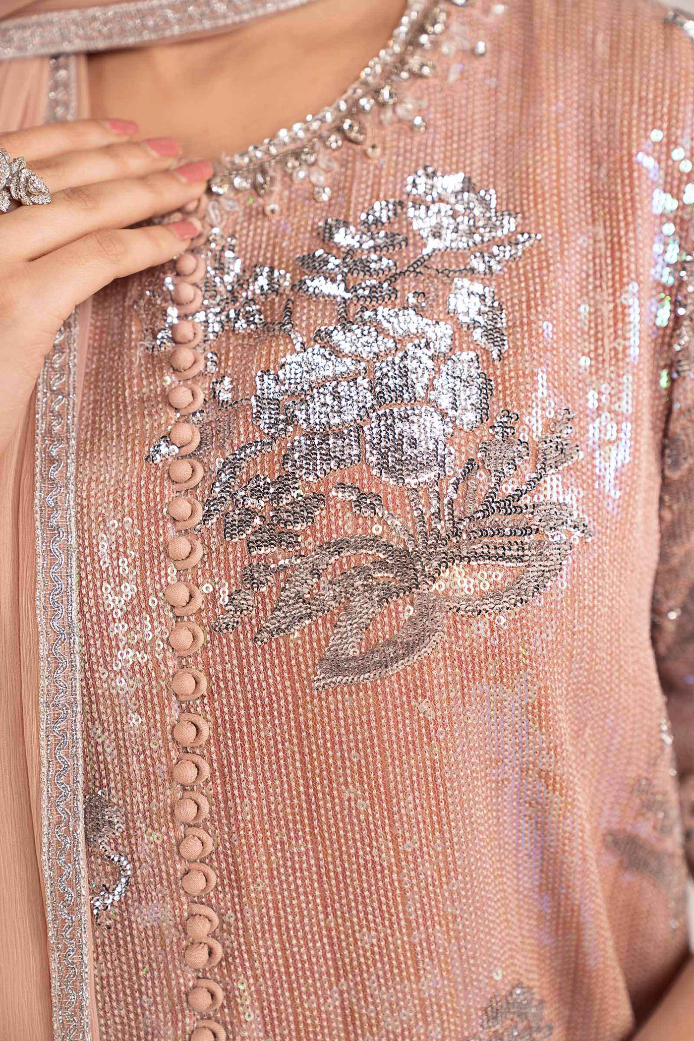 3 Piece Embroidered Chiffon Suit