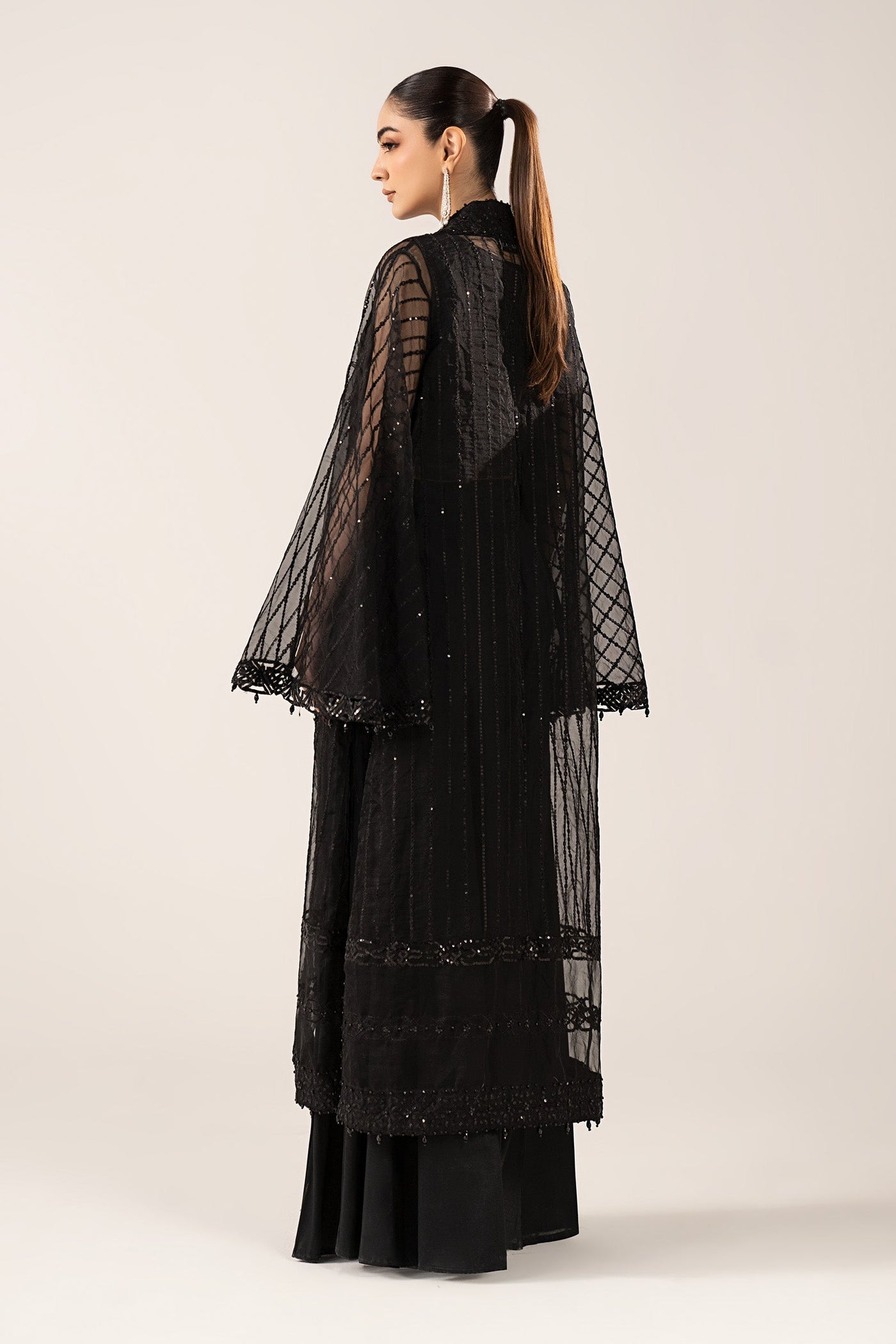 3 Piece Embroidered Organza Suit