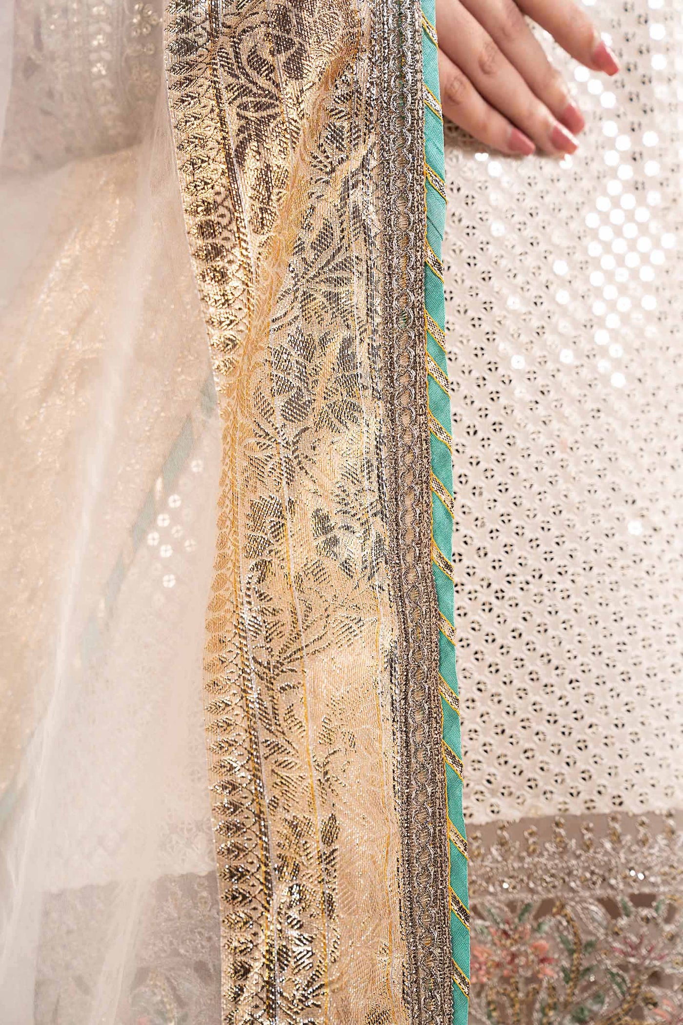 3 Piece Embroidered Chiffon Suit