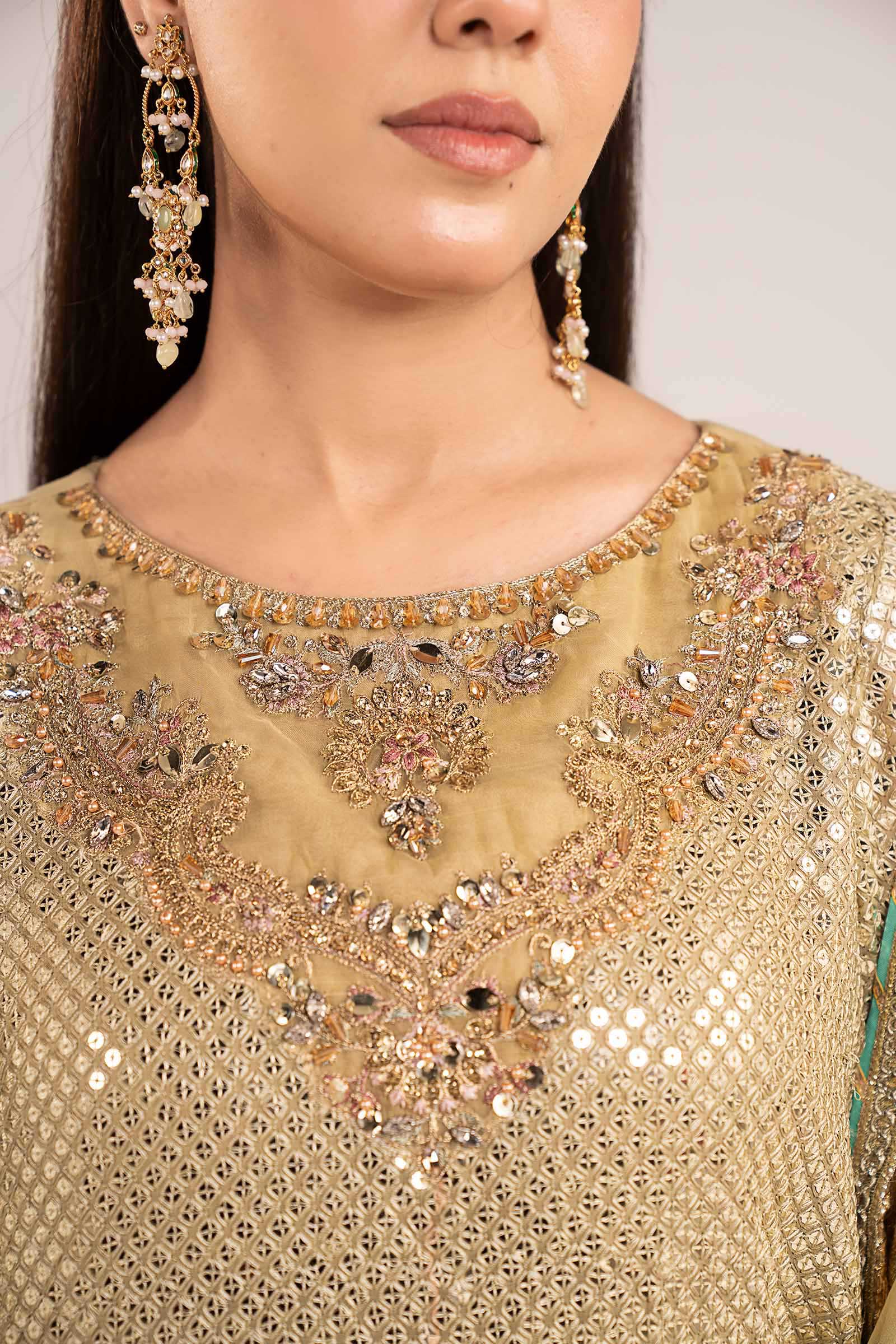 3 Piece Embroidered Chiffon Suit