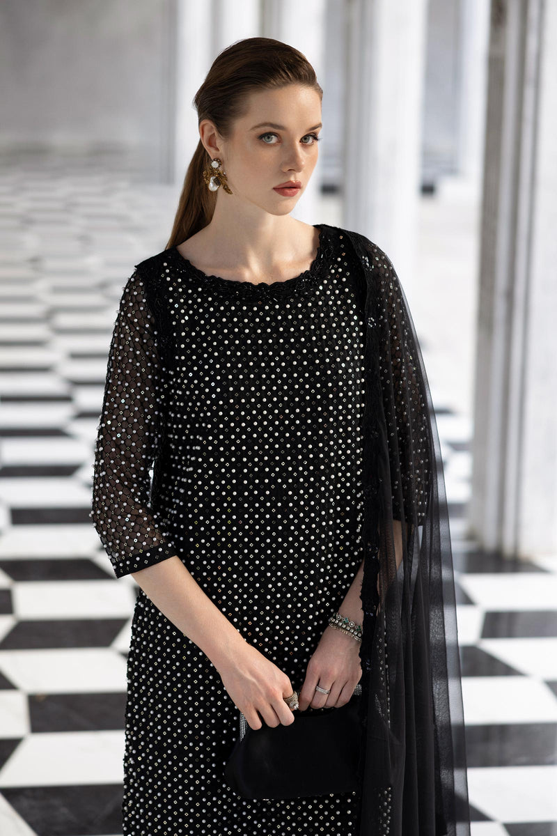 3 Piece Embroidered Organza Suit