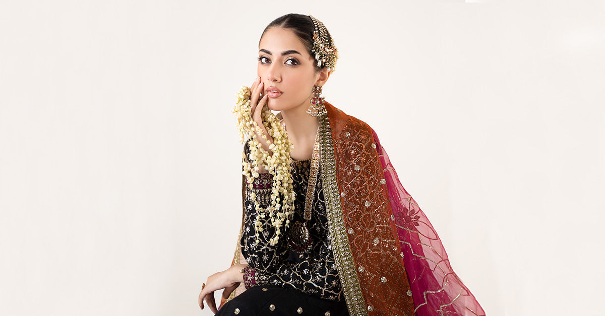 3 Piece Embroidered Raw Silk Suit