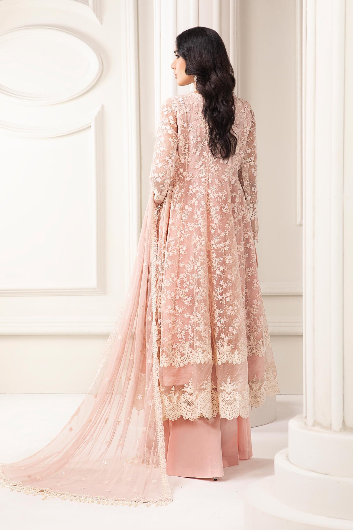 3 Piece Embroidered Organza Suit