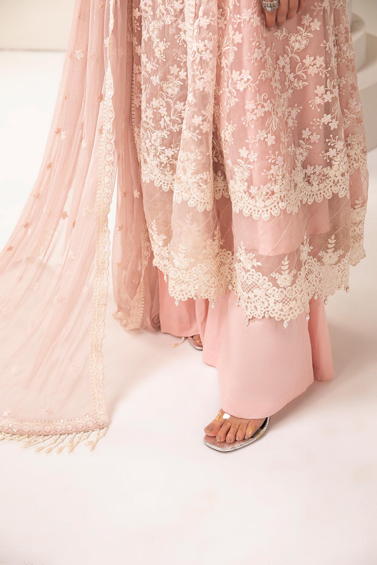 3 Piece Embroidered Organza Suit
