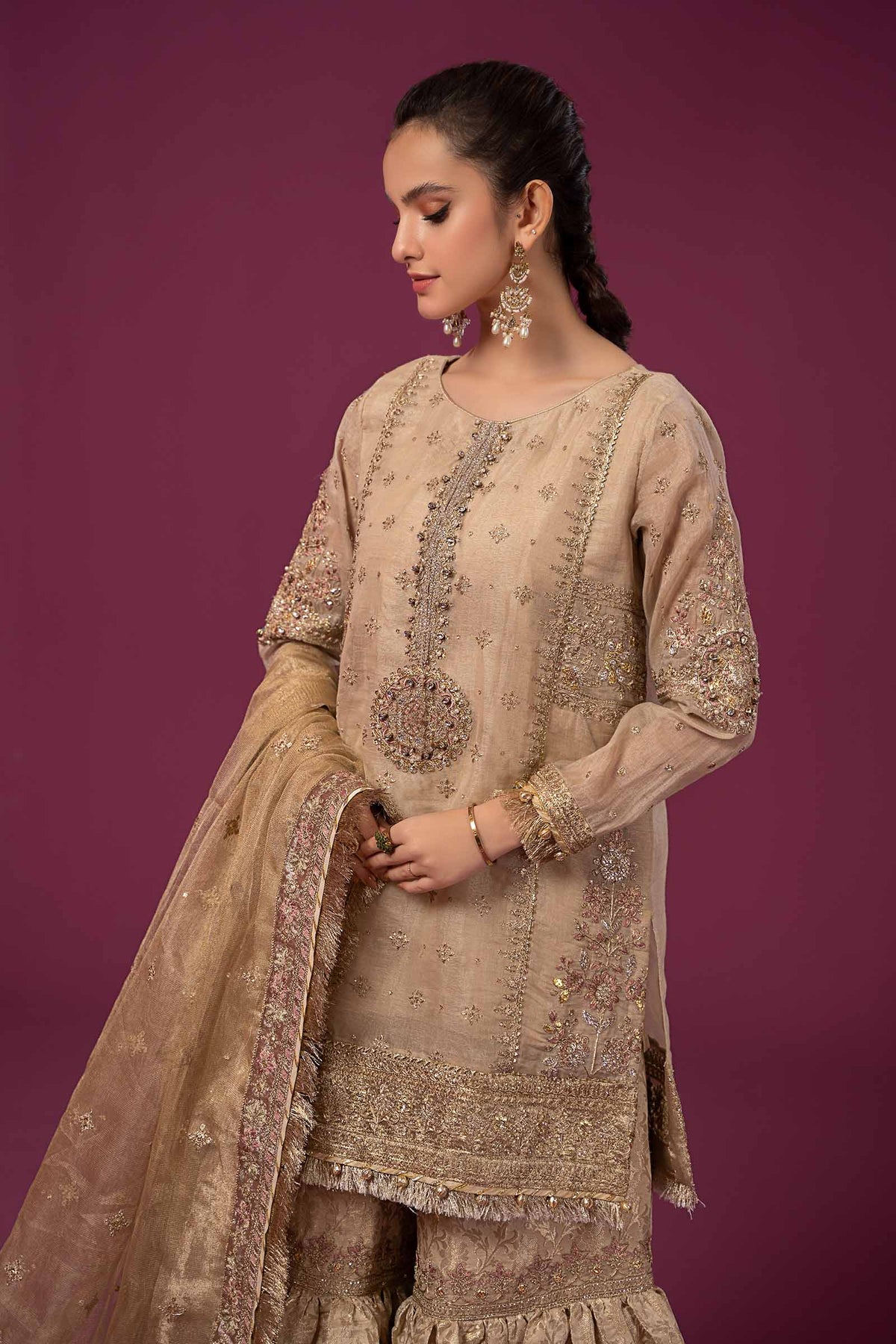 3 Piece Embroidered Masoori Suit