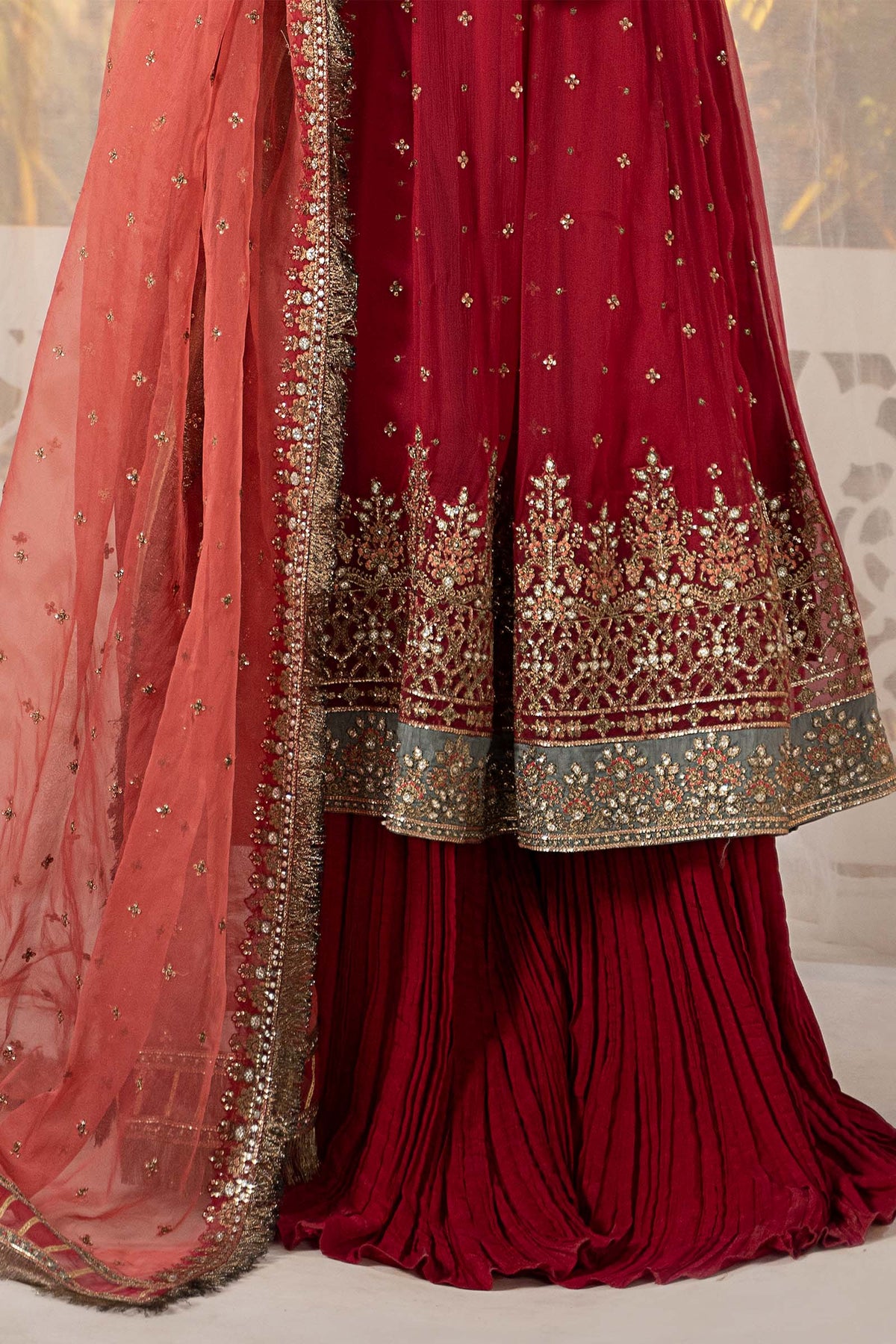 3 Piece Dyed Chiffon Suit