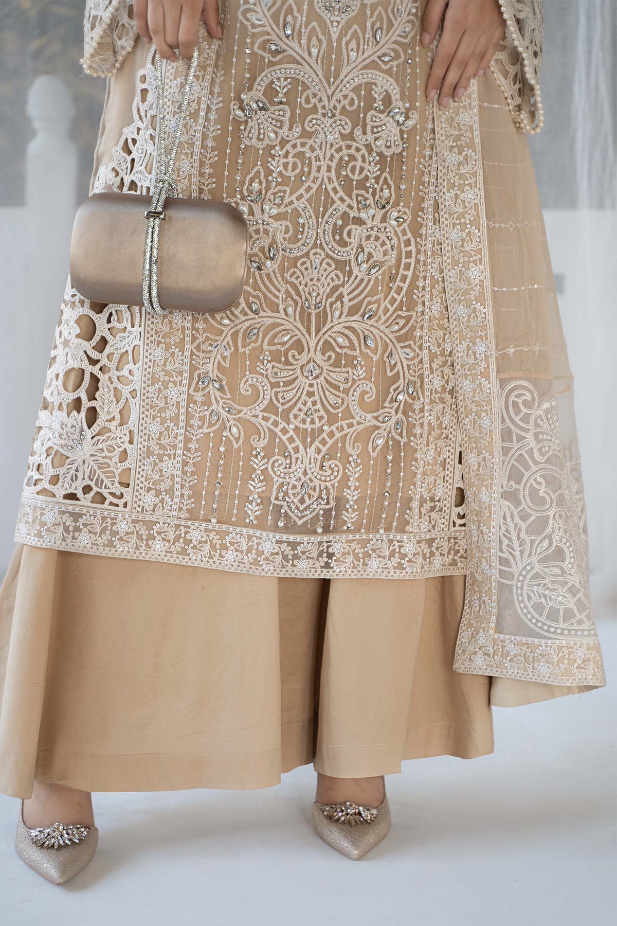 3 Piece Embroidered Chiffon Suit