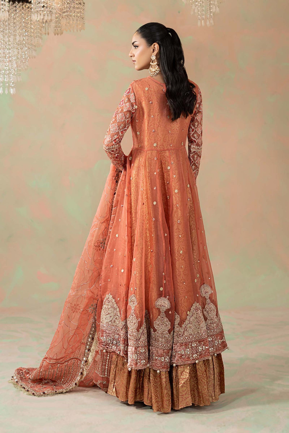 3 Piece Embroidered Organza Suit