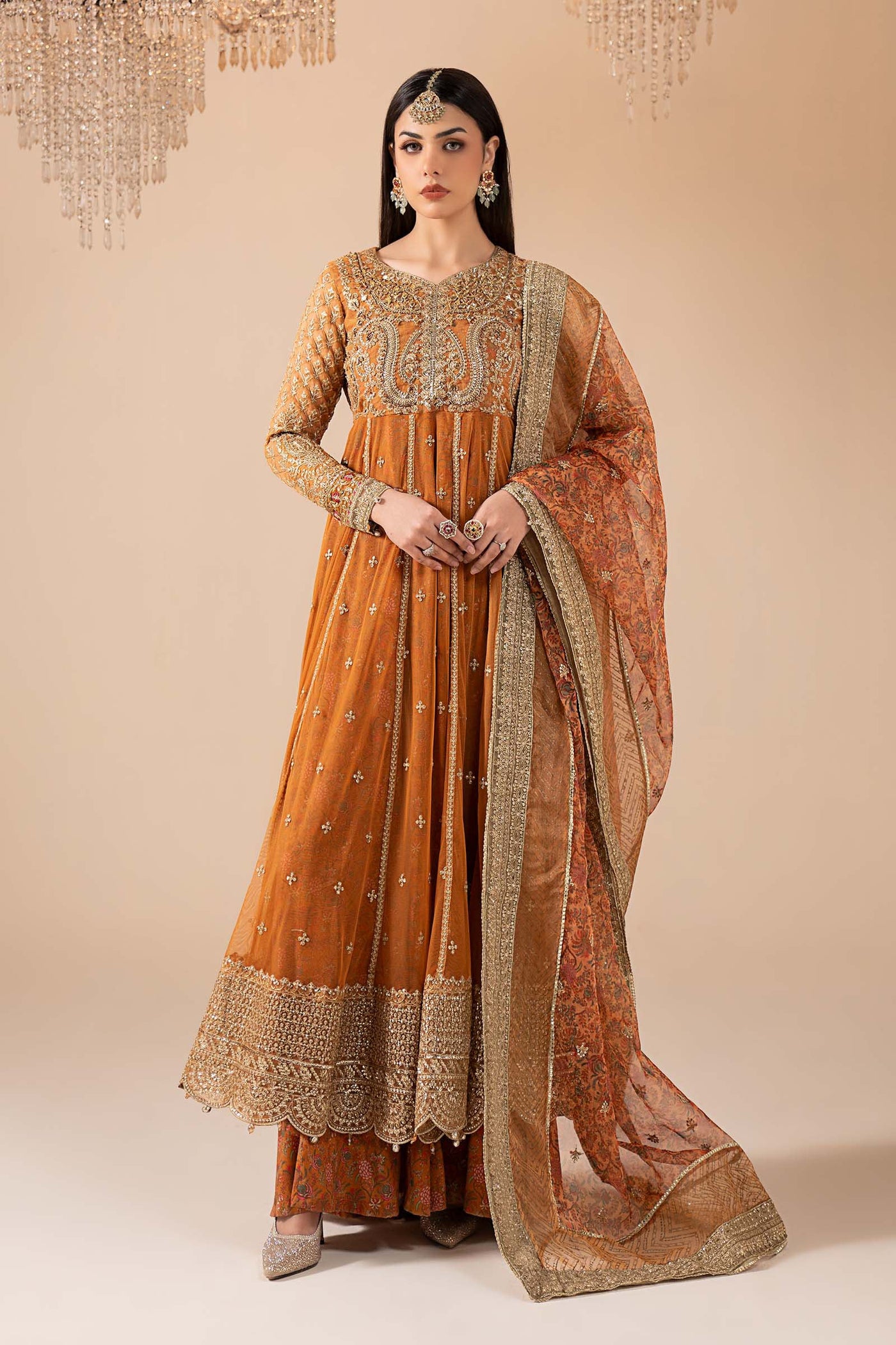 3 Piece Embroidered Net Suit