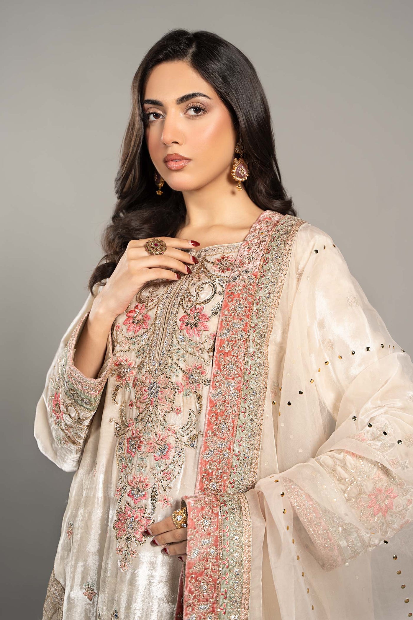 Plain chiffon dupatta