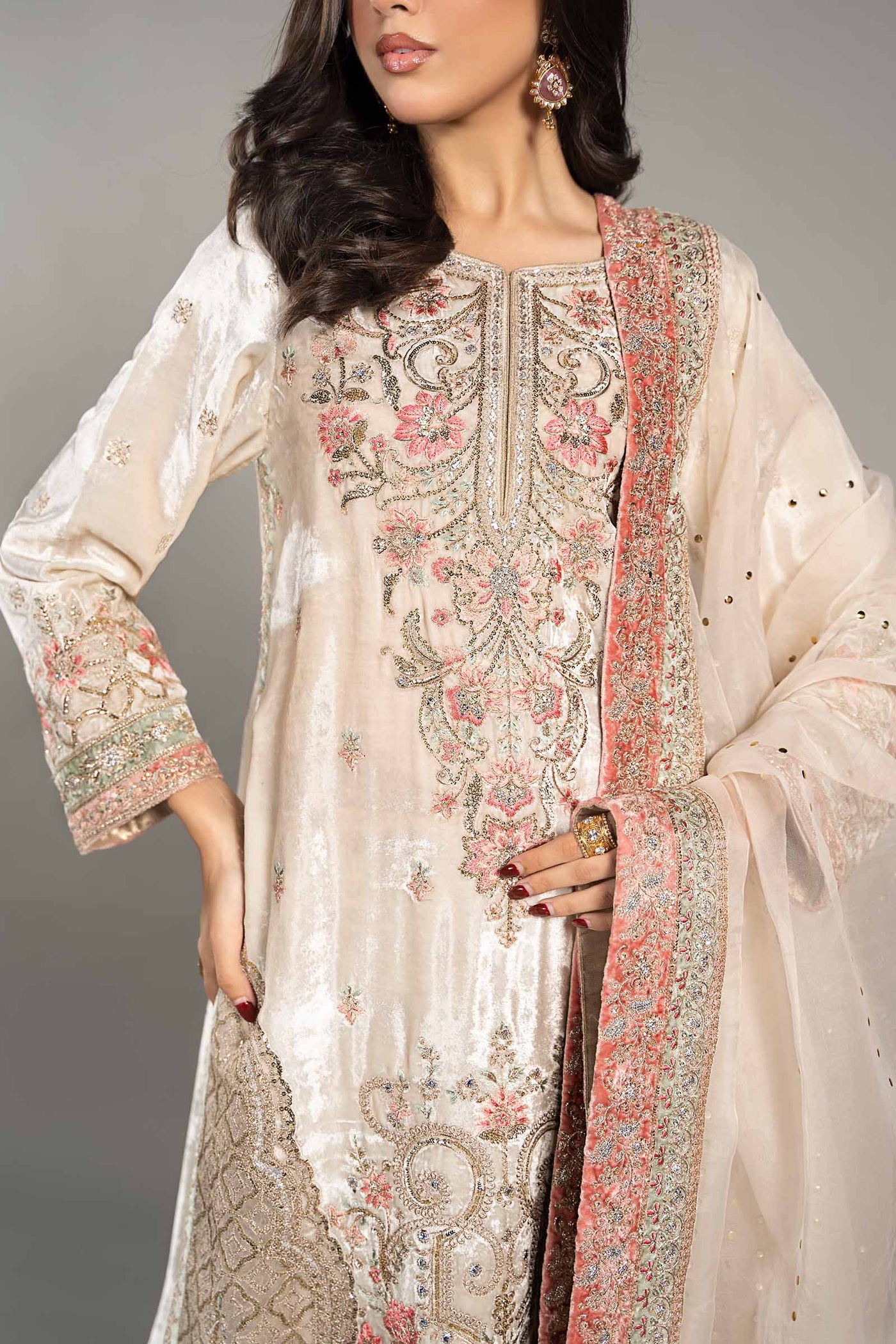 Plain chiffon dupatta