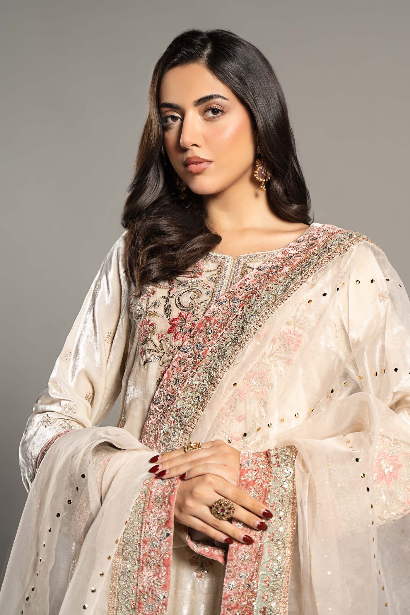 Plain chiffon dupatta