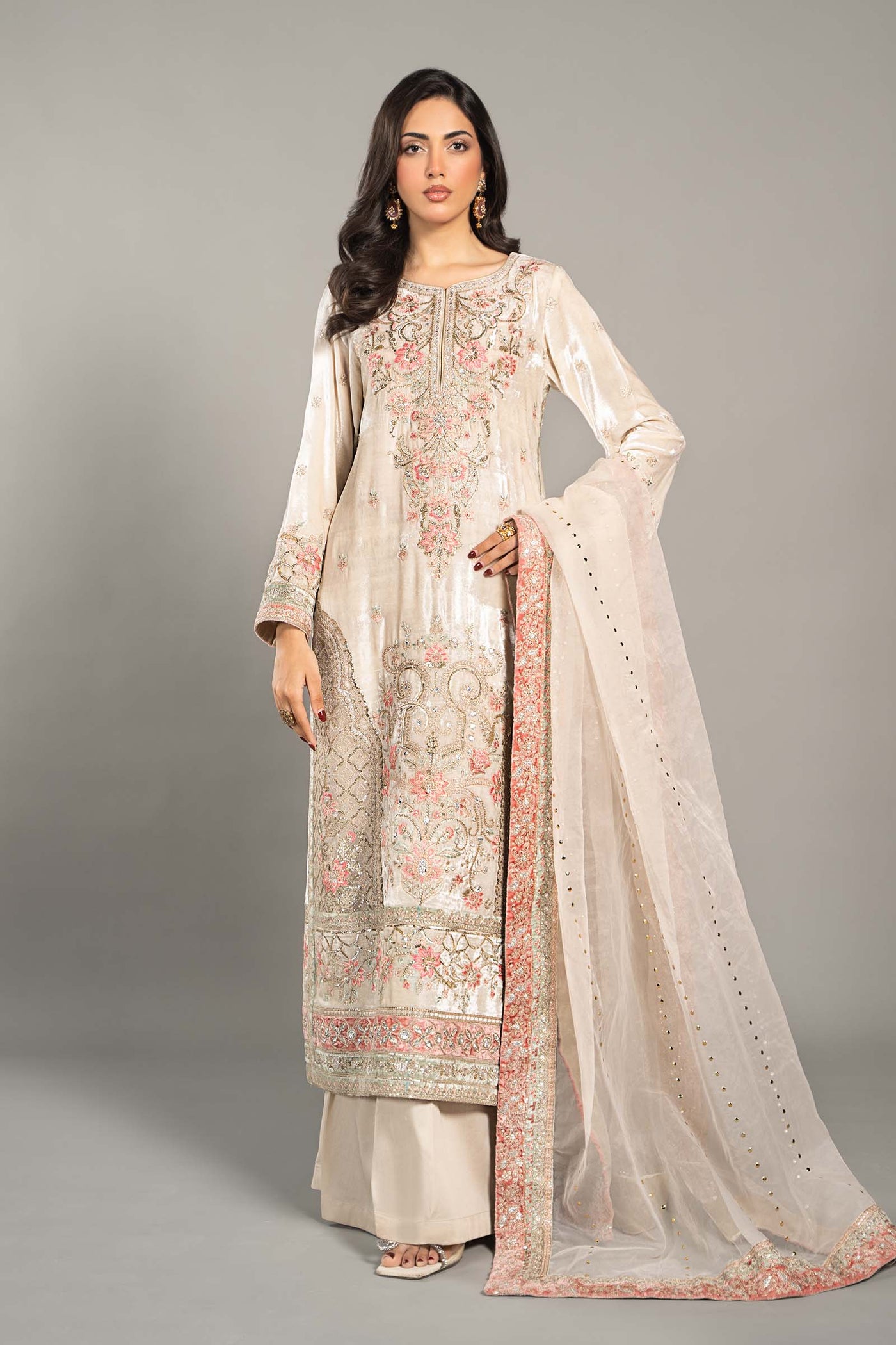 Plain chiffon dupatta