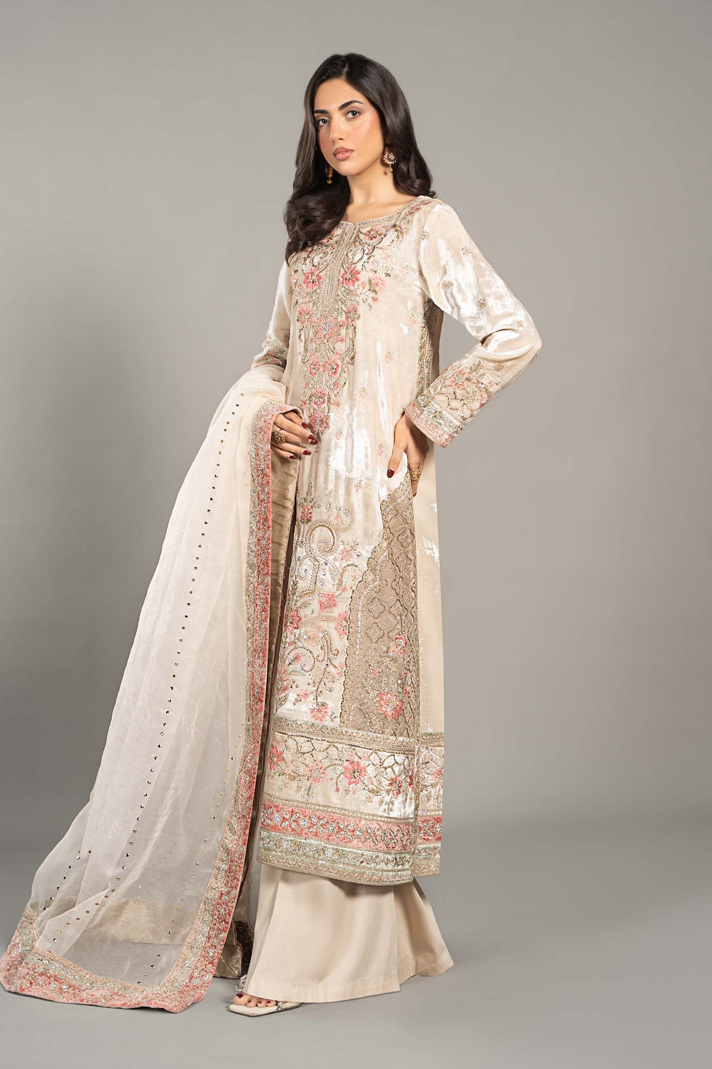 Plain chiffon dupatta