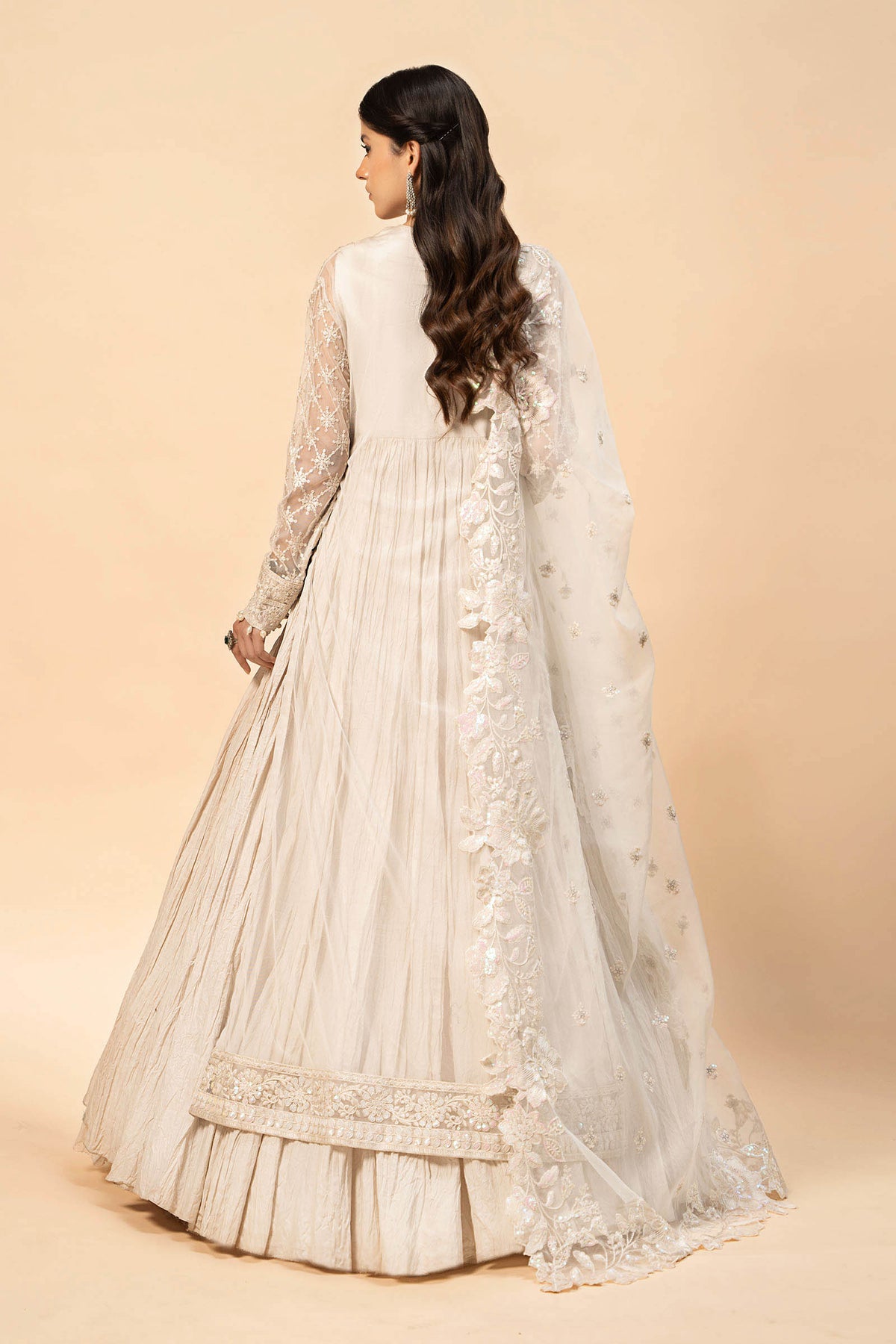3 Piece Embroidered Net Suit