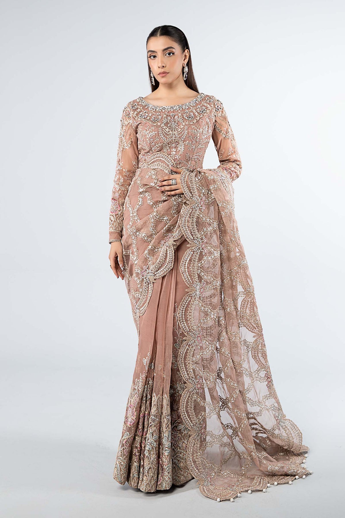 Embroidered Organza Saree