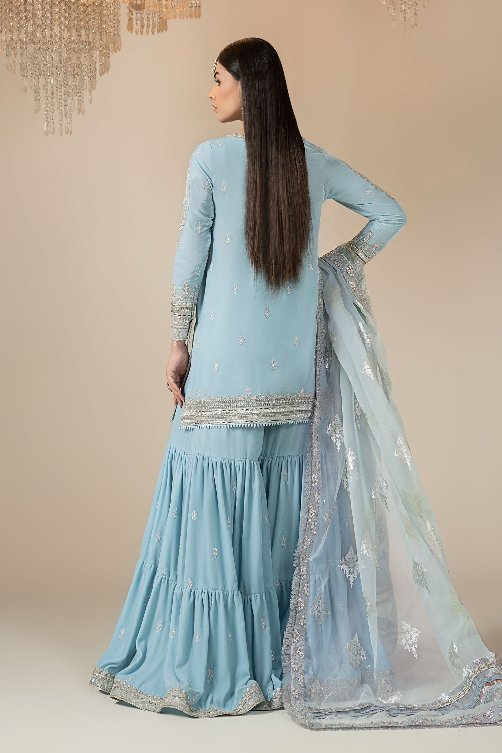 3 Piece Embroidered Velvet Suit