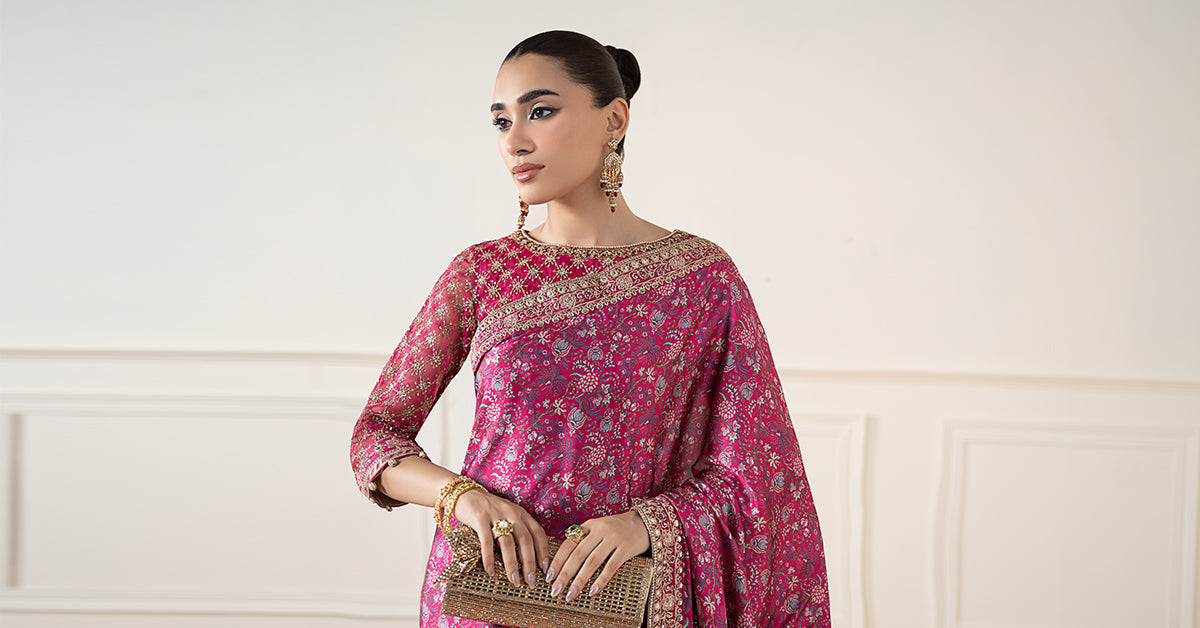 Embroidered Silk Saree