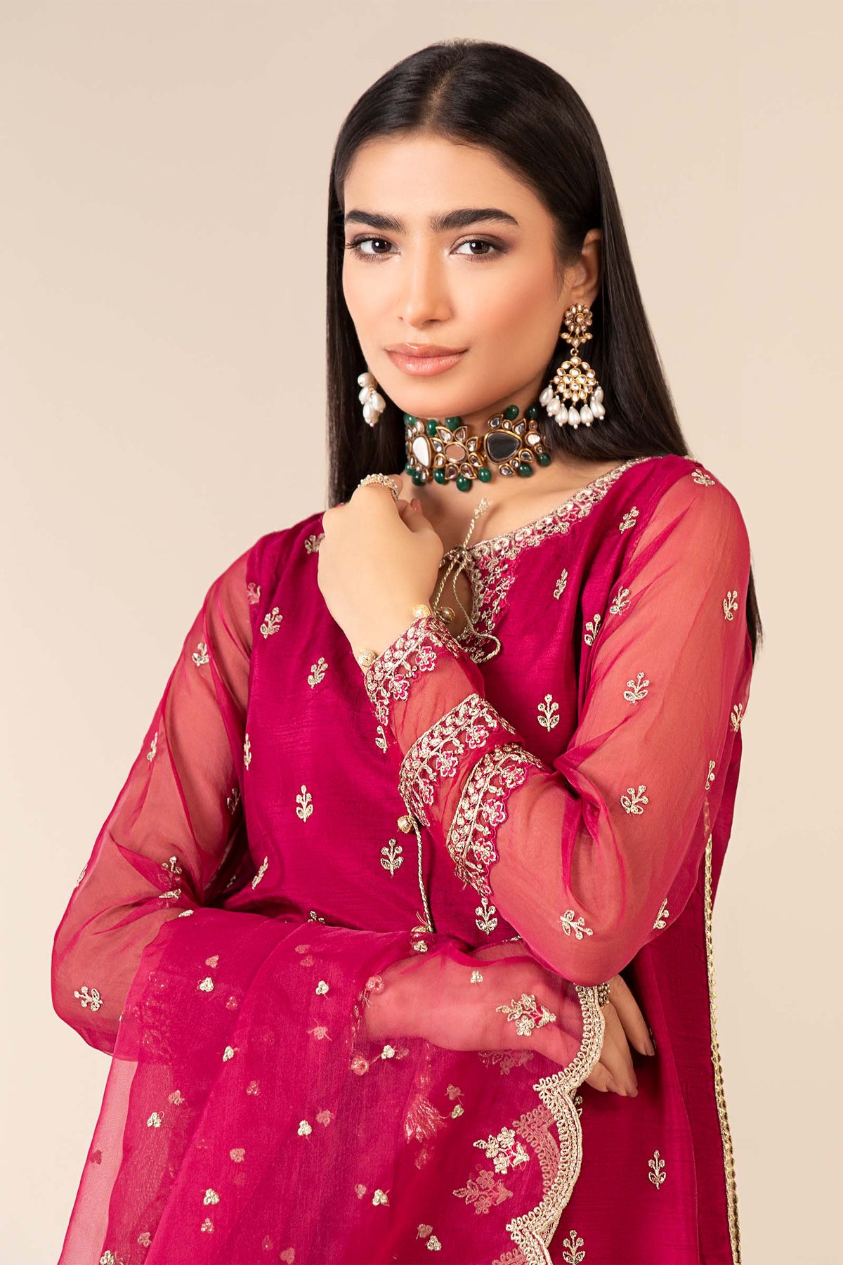 3 Piece Embroidered Suit