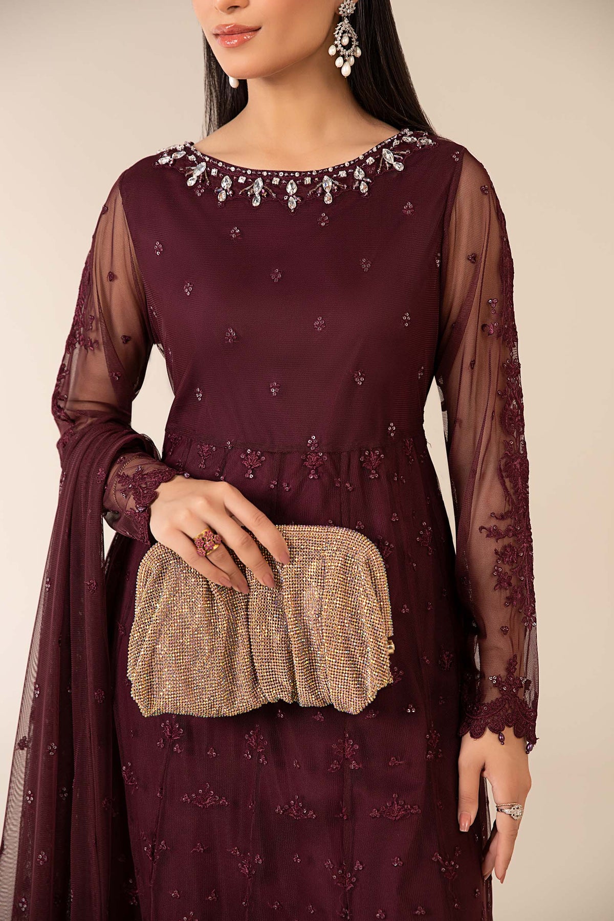 3 Piece Embroidered Suit