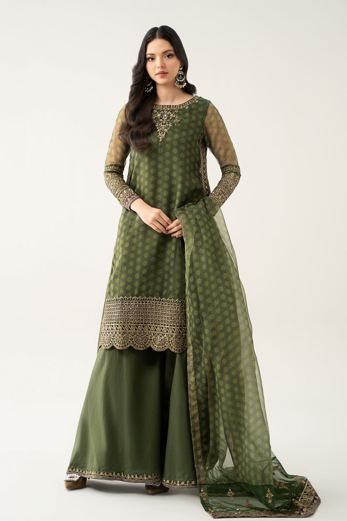 3 Piece Embroidered Suit