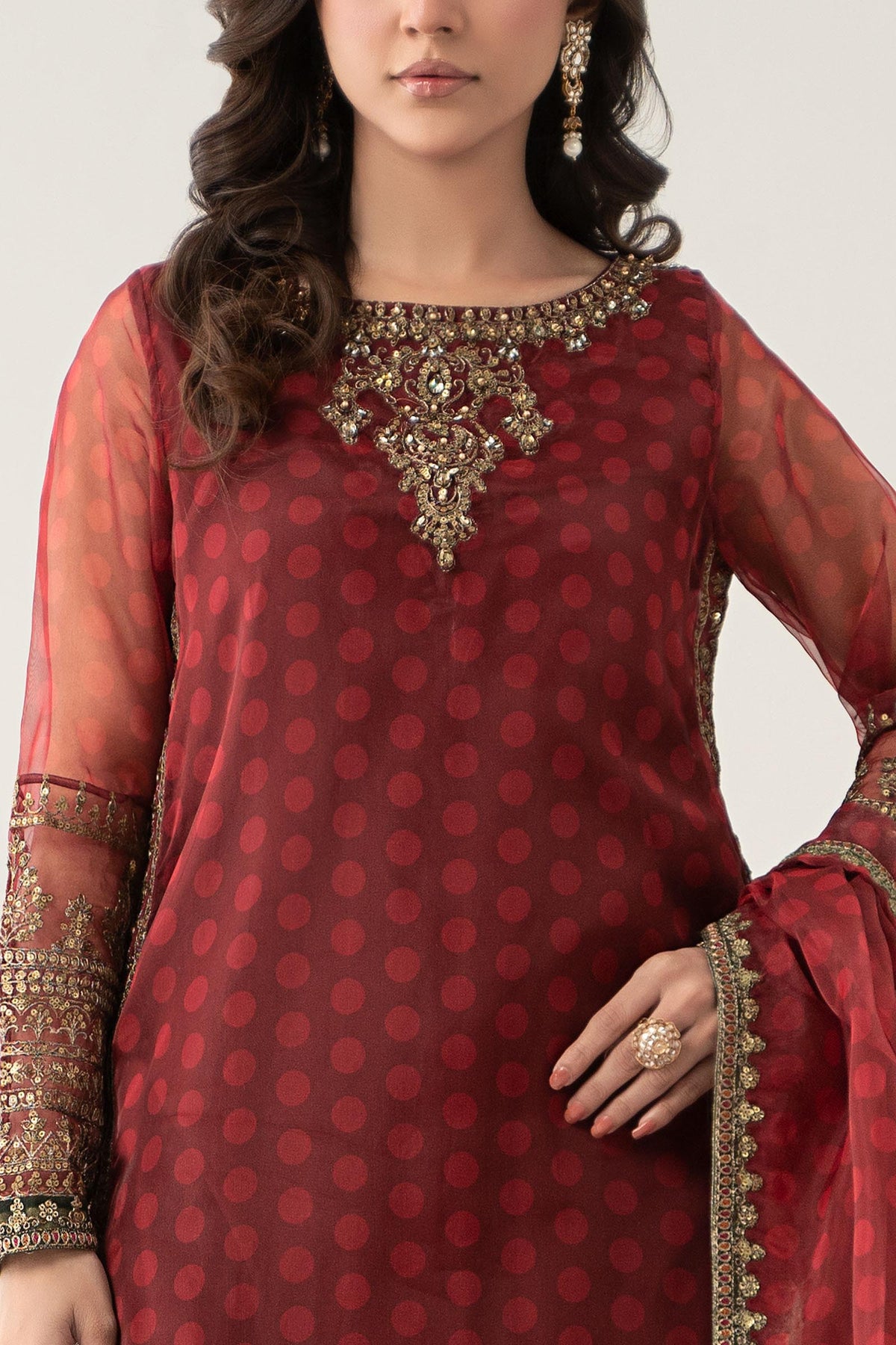 3 Piece Embroidered Suit