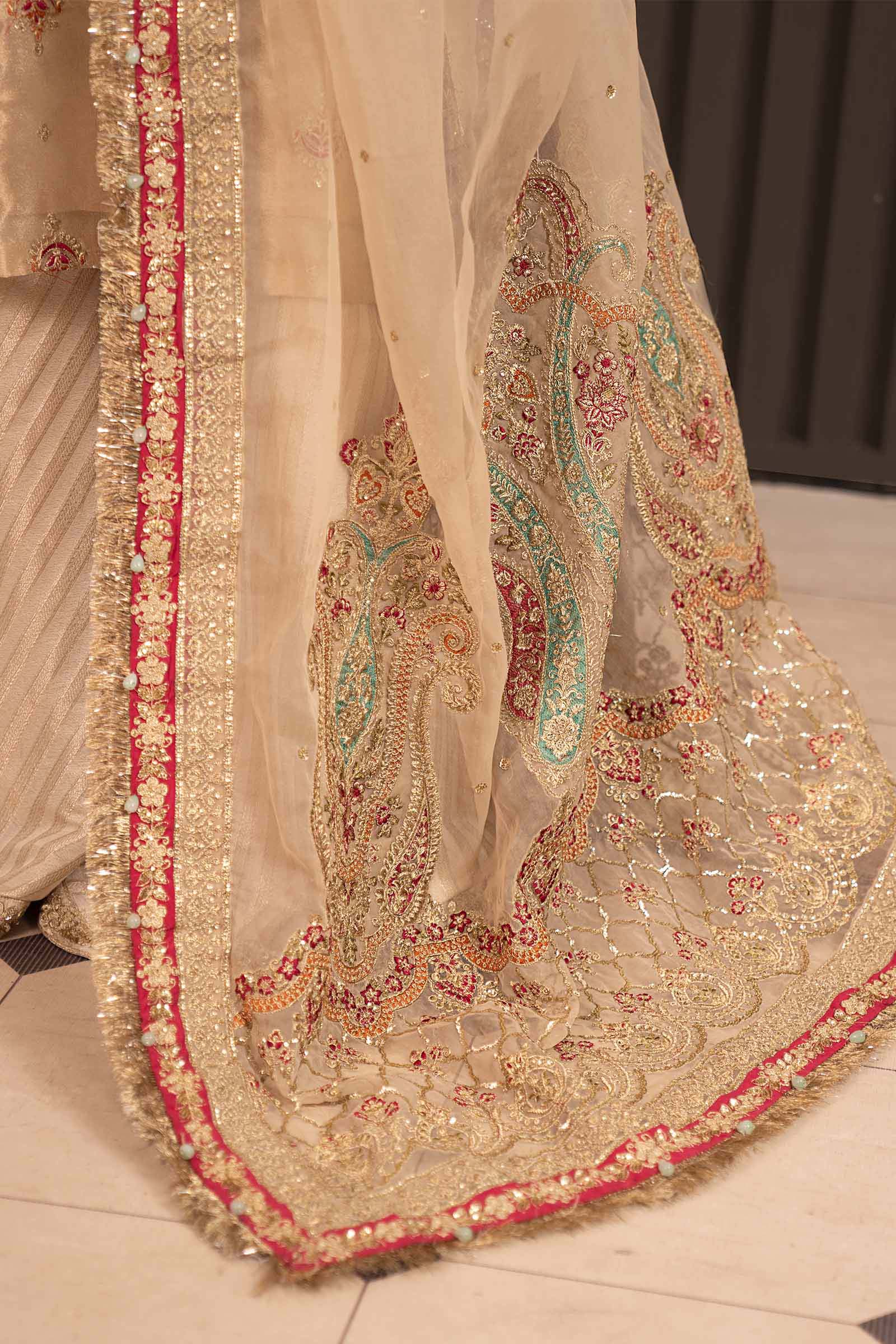 3 Piece Embroidered Tissue Suit