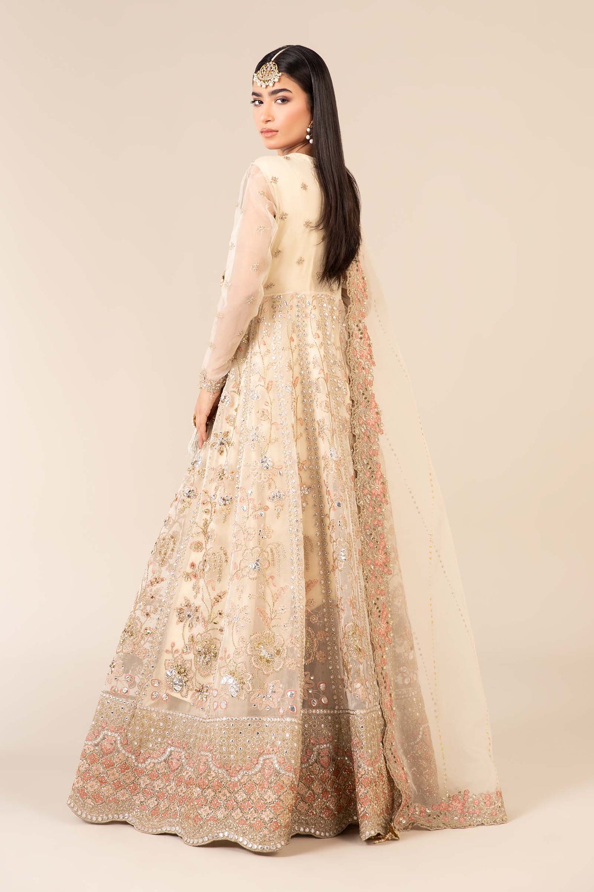 3 Piece Embroidered Organza Suit