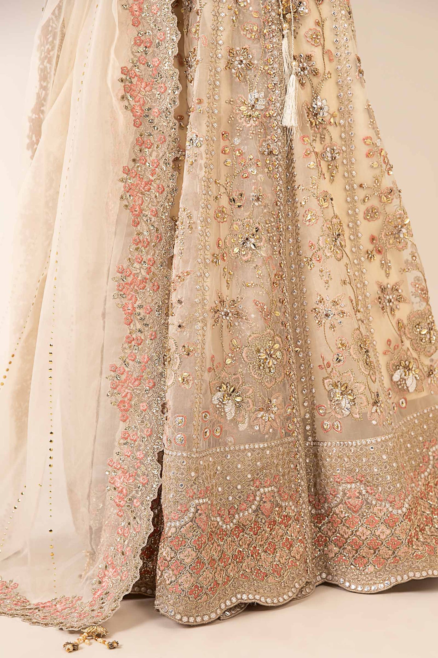 3 Piece Embroidered Organza Suit
