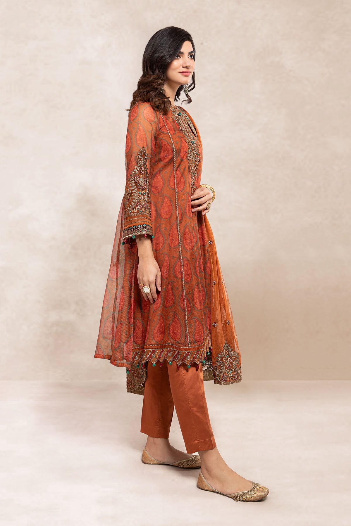 3 Piece Embroidered Suit