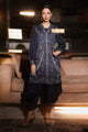 3 Piece Embroidered Raw Silk Suit