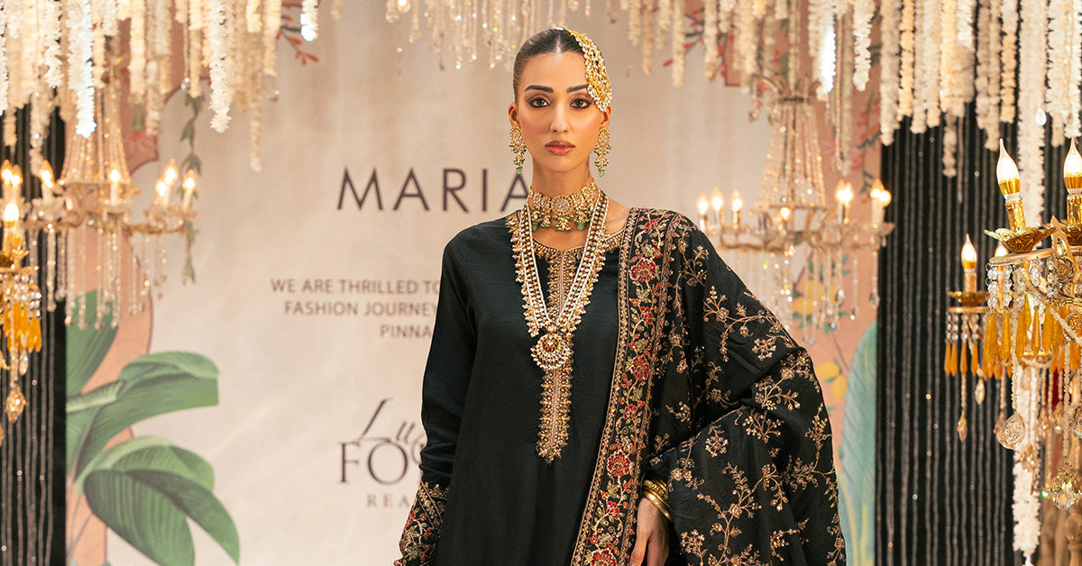 3 Piece Embroidered Raw Silk Suit