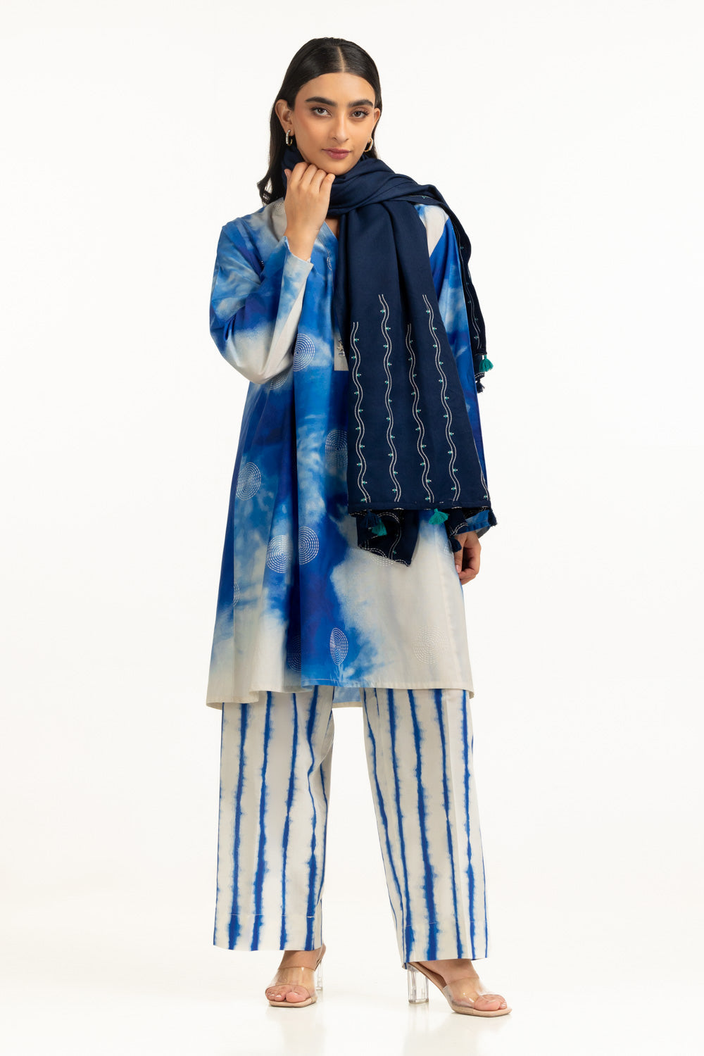 Herringbone Embellished Stole