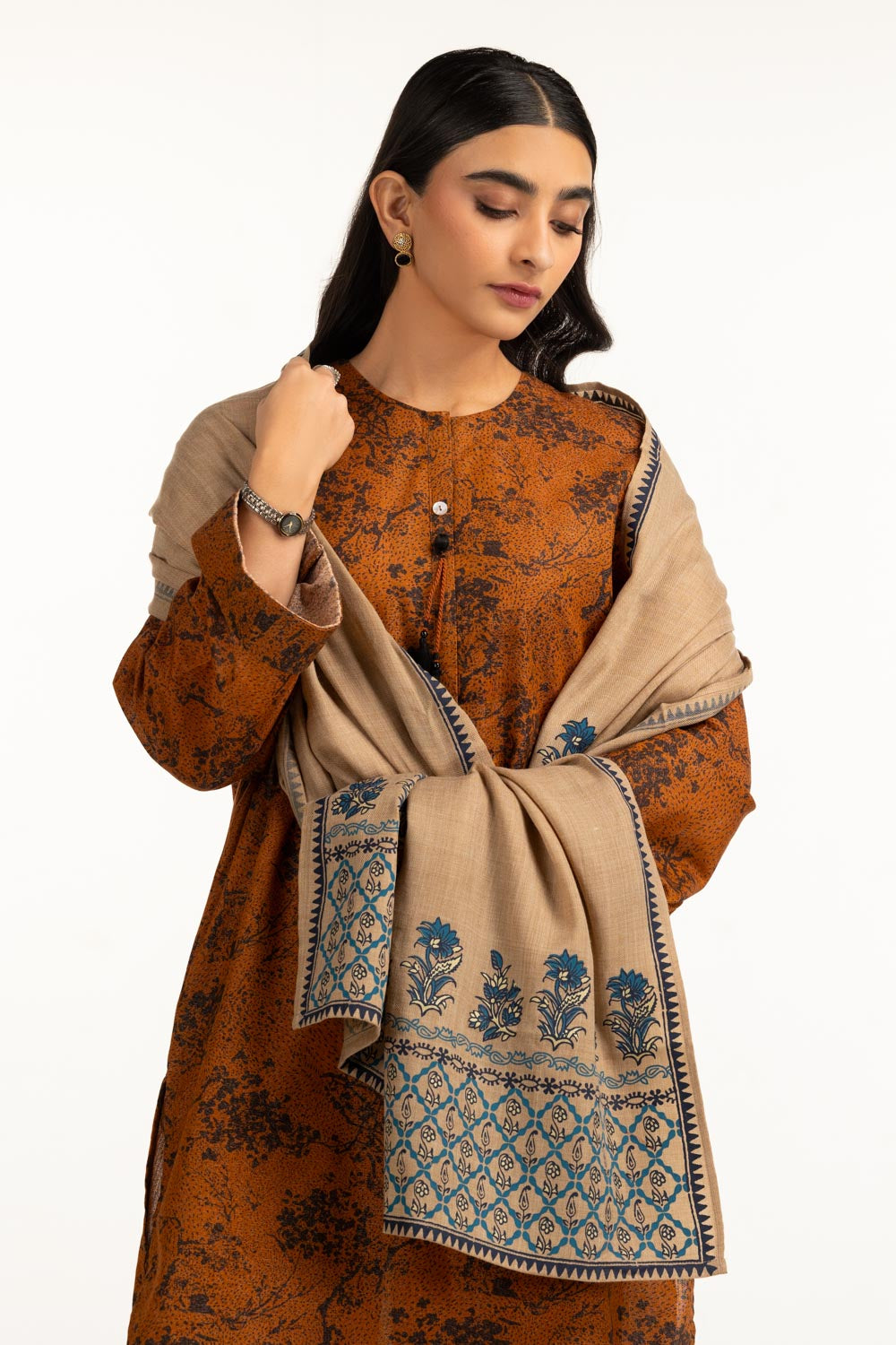 Acrylic Block Printed Stole