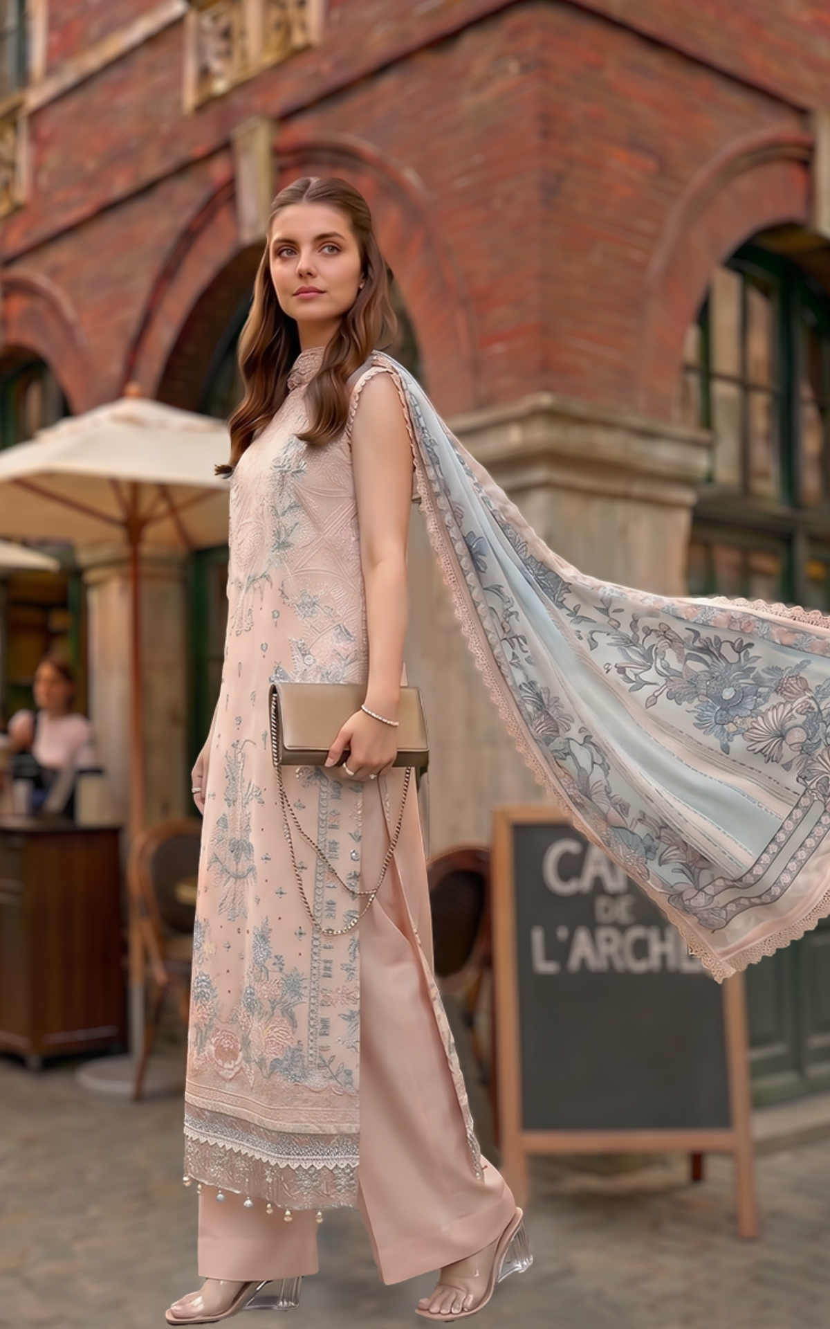 Peach Garden (SL26-05) | 3pcs Embroidered Unstitched Summer