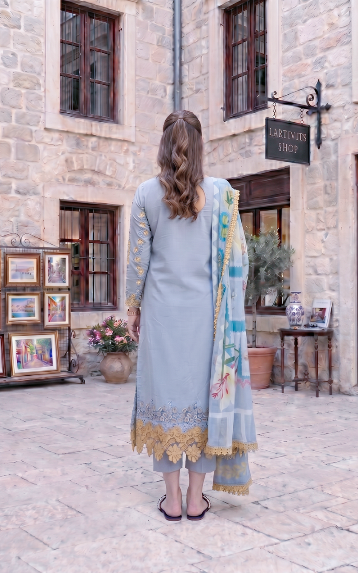 Ash Elegance (SL26-07) | 3pcs Embroidered Stitched Summer