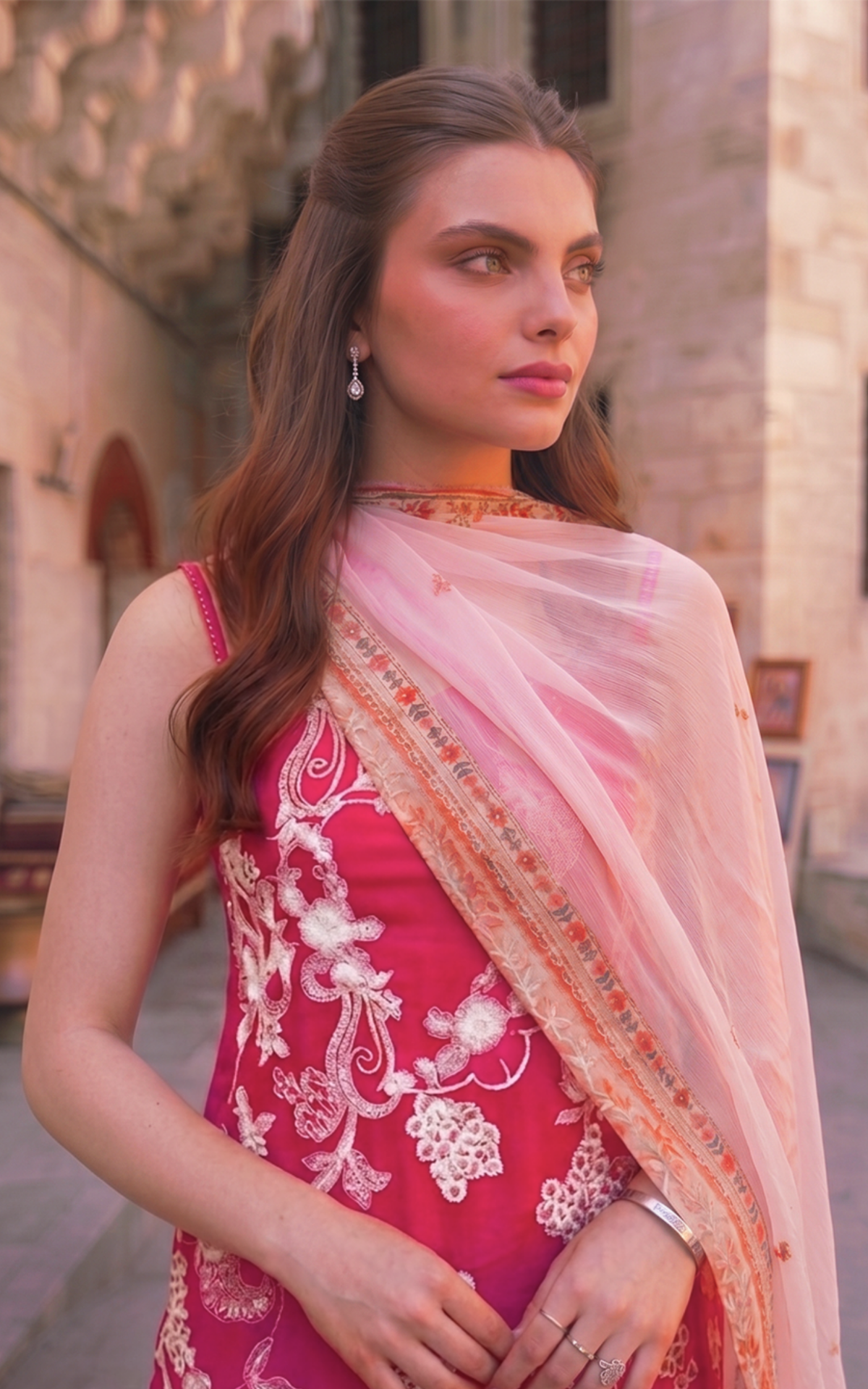 Fuchsia Allure (SL26-09) | 3pcs Embroidered Stitched Summer